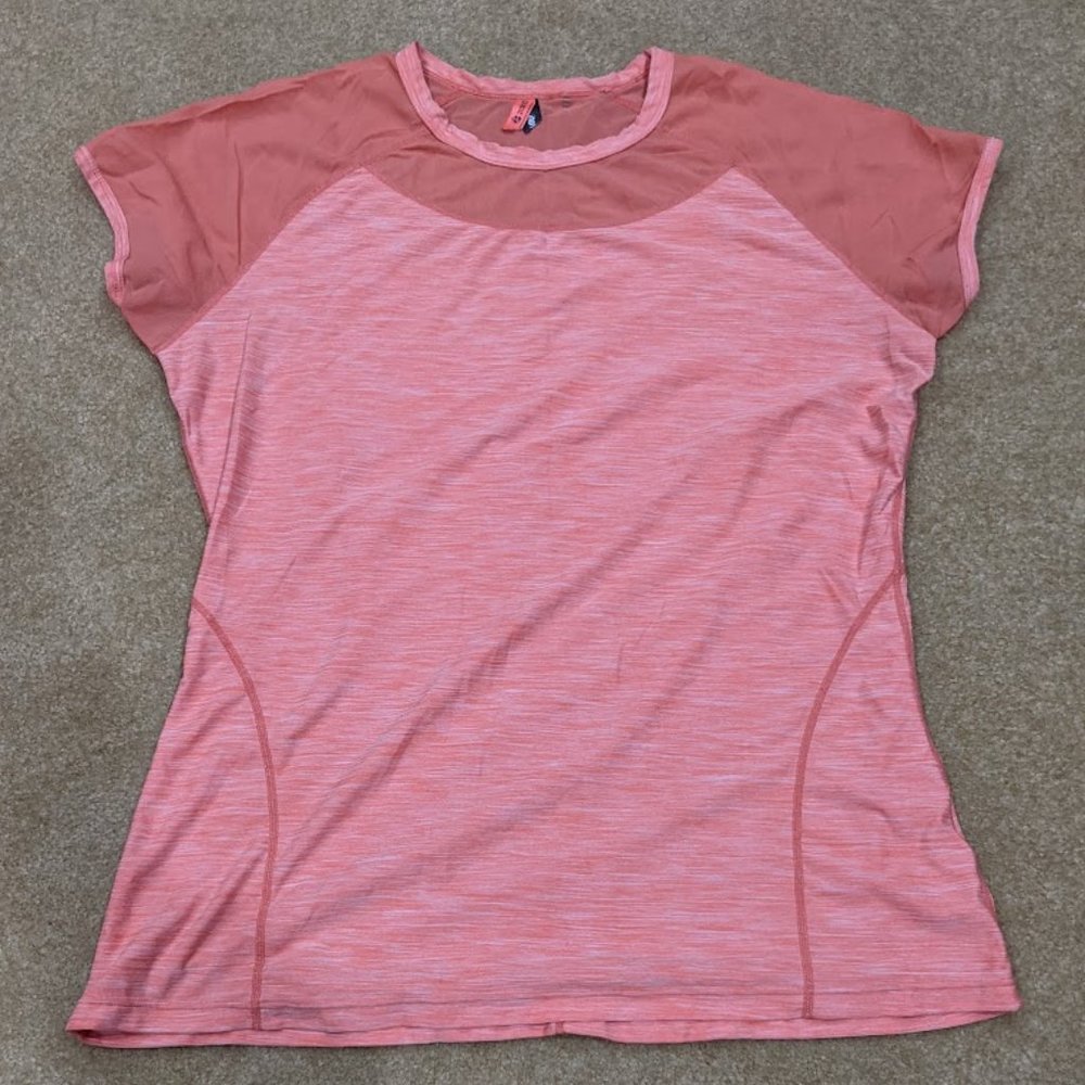 Zakti Athletic Shirt with Mesh Neckline Orange